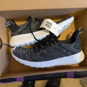 Adidas Black and White Cloudfoam Sneakers